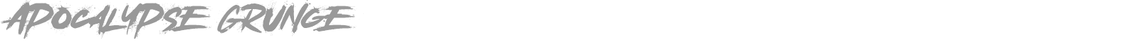 Apocalypse Grunge font preview